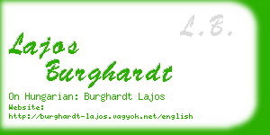 lajos burghardt business card